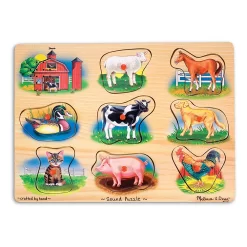Melissa & Doug Farm Sounds Wood Puzzle