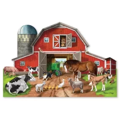 Melissa & Doug Busy Barn Shaped 32-pc. Floor Puzzle