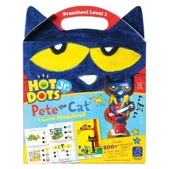 Educational Insights Hot Dots Jr. Pete The Cat Preschool Level 1 Activity Book & Talking Pen Set