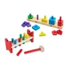 Melissa & Doug Pound-A-Peg & Stack & Sort Board Classic Wooden Toy Bundle