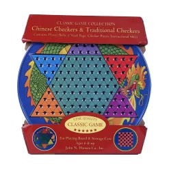 Chinese Checkers & Traditional Checkers Tin By John N. Hansen Co.