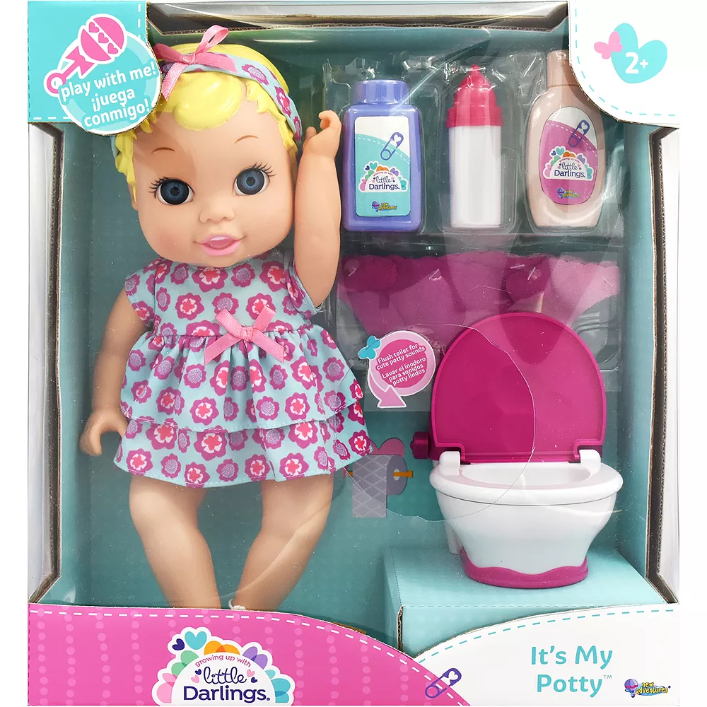 New Adventures Little Darling It's My Potty 11-in. Doll Set - Image 2