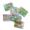 Melissa & Doug Wooden Peg Puzzle 6-Pack - Numbers, Letters, Animals, Vehicles