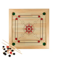 Hey! Play! Carrom Board Game- Classic Strike And Pocket Table Game