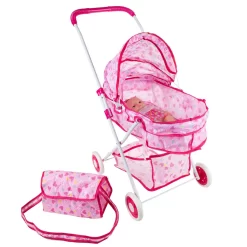 Hey! Play! Deluxe Toy Pram For 18-Inch Baby Dolls