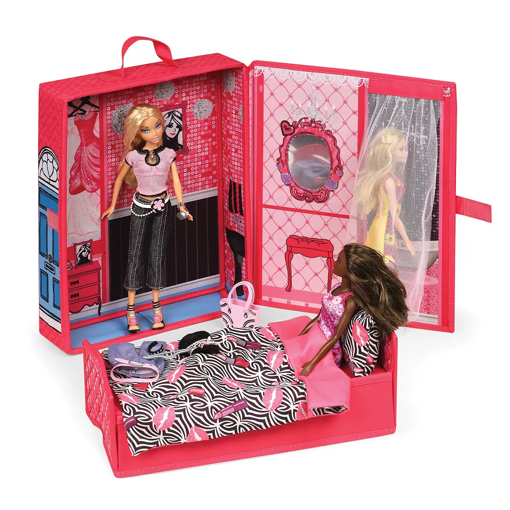 Badger Basket Home & Go Dollhouse Playset Travel & Storage Case With Bed/Bedding For 12-inch Fashion Dolls - Image 4