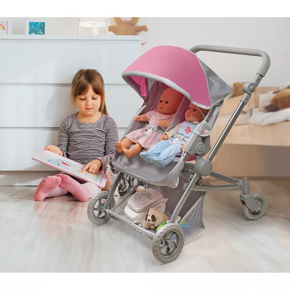 Badger Basket Voyage Twin Carriage Doll Stroller - Image 2