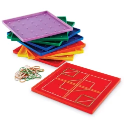 Learning Resources 7¼" Assorted Geoboards, Set Of 10