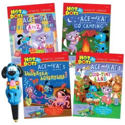 Educational Insights Hot Dots Jr. Interactive Storybooks 4-Book Set With Ace Pen