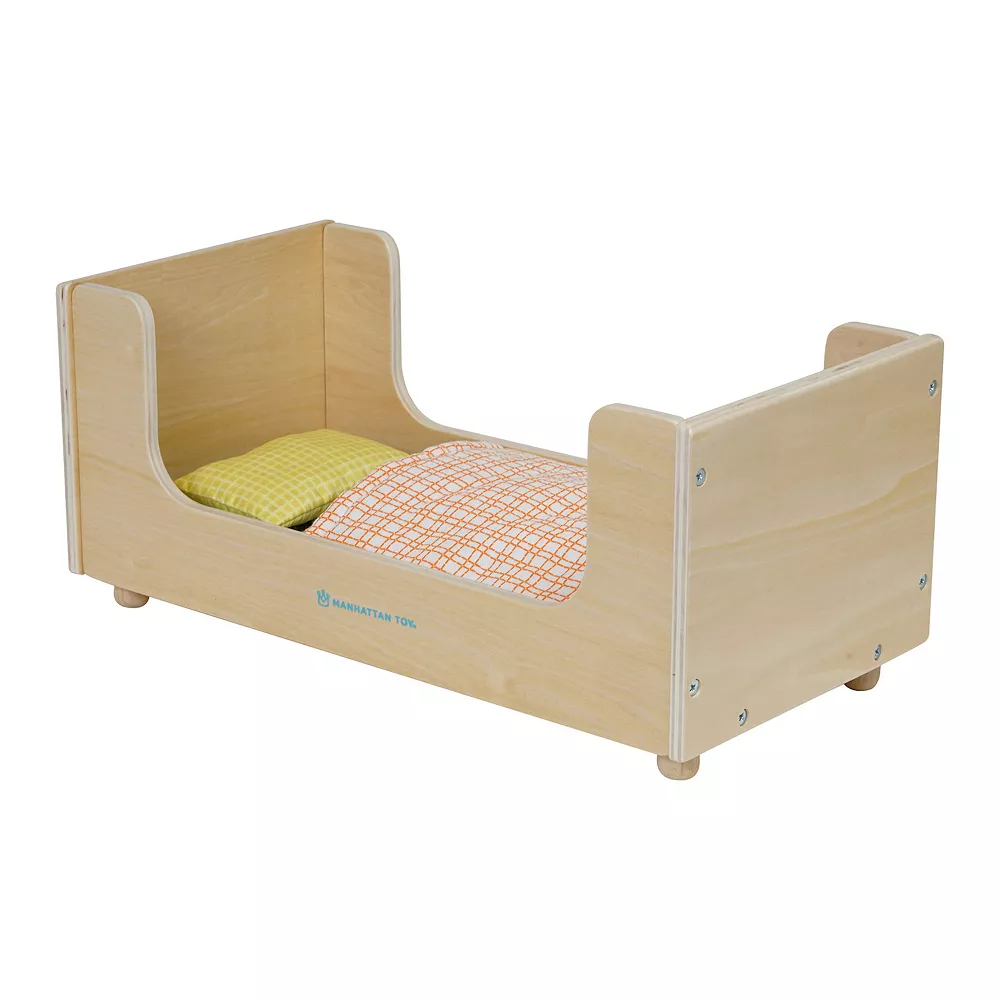 Manhattan Toy Night Night Wooden Play Sleigh Bed - Image 2