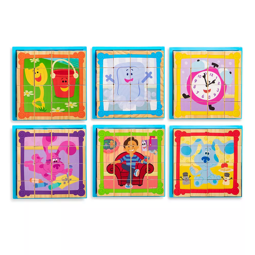 Melissa & Doug Blue's Clues & You Wooden Cube Puzzle - Image 2
