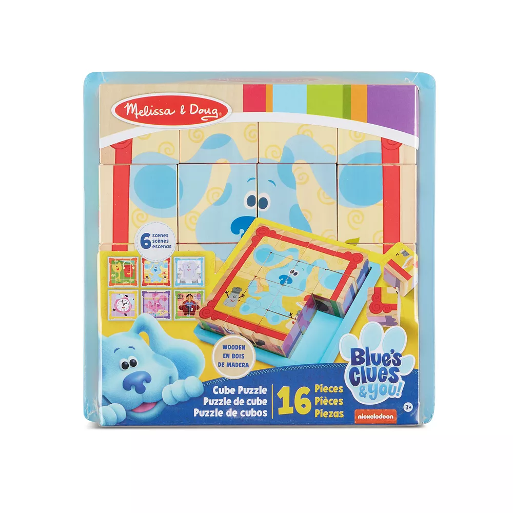Melissa & Doug Blue's Clues & You Wooden Cube Puzzle - Image 3