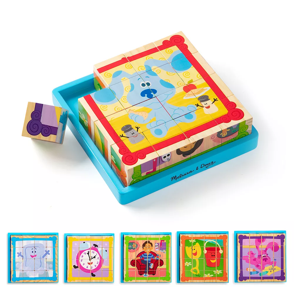 Melissa & Doug Blue's Clues & You Wooden Cube Puzzle - Image 6