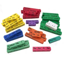 Hand2mind Reading Rods Sentence Construction Cubes, Set Of 156