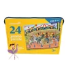 Upbounders Joyful Carousel Animals, Numbers & Colors Double Sided 24-Piece Puzzle