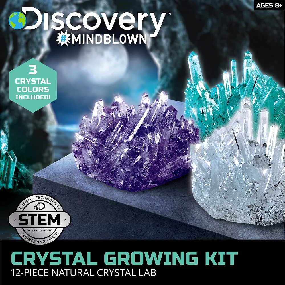 Discovery #Mindblown Crystal Growing Kit 12-Piece Natural Crystal Lab - Image 2