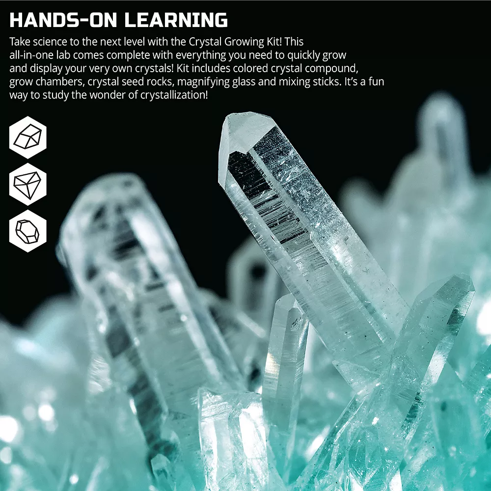 Discovery #Mindblown Crystal Growing Kit 12-Piece Natural Crystal Lab - Image 4