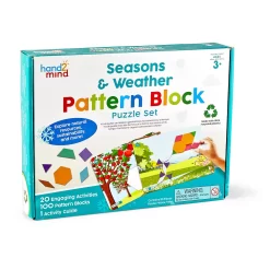 Hand2mind Seasons & Weather Pattern Block Puzzle Set