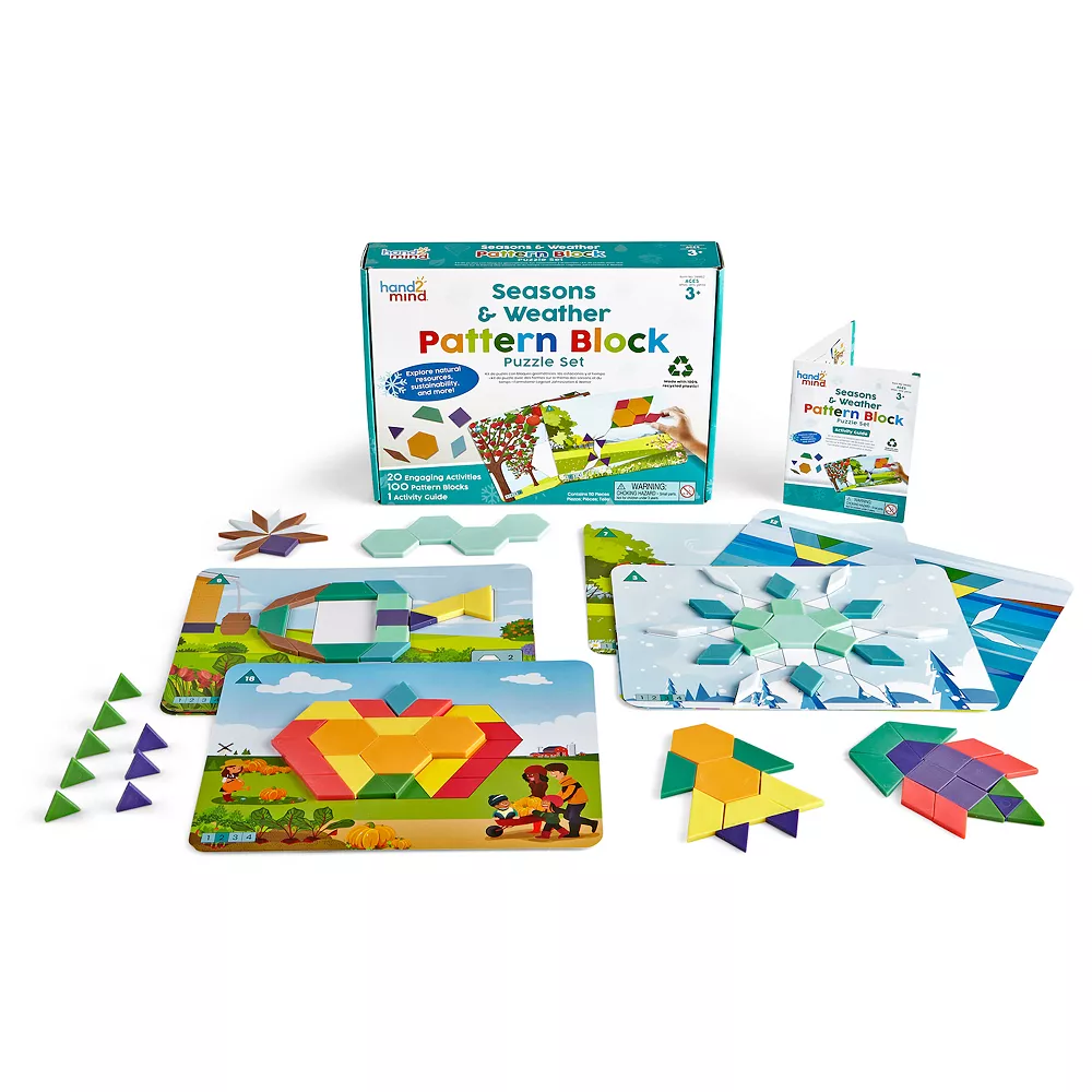 Hand2mind Seasons & Weather Pattern Block Puzzle Set - Image 2