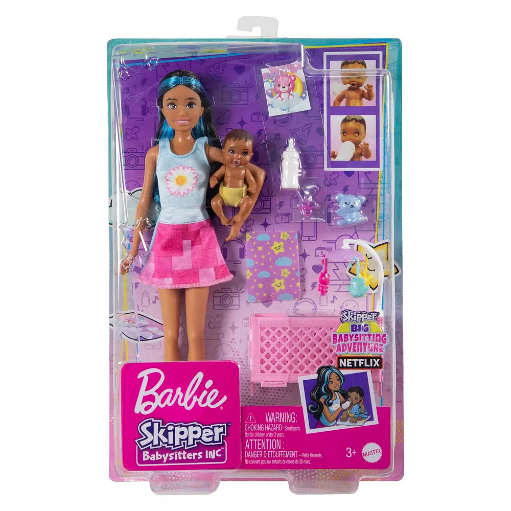 Barbie Skipper Babysitter Doll & Crib Playset - Image 2