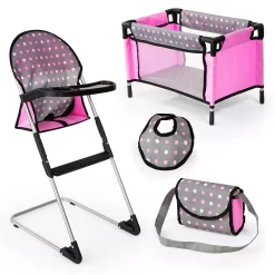 Bayer Doll High Chair And Crib Set