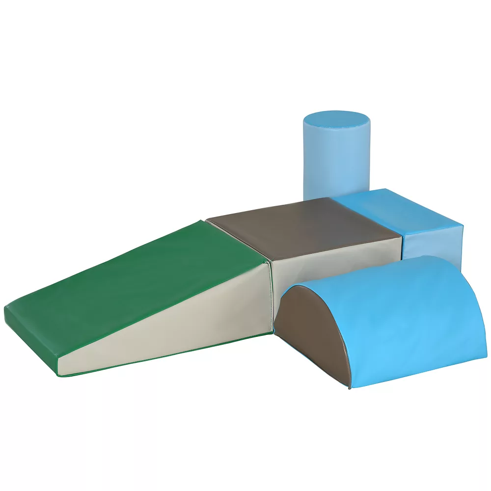 Soozier 5 Piece Climb And Crawl Activity Play Set Soft Secure Foam Playset For Toddler Preschooler Indoor Play Equipment Baby Learning Toys Multicolor