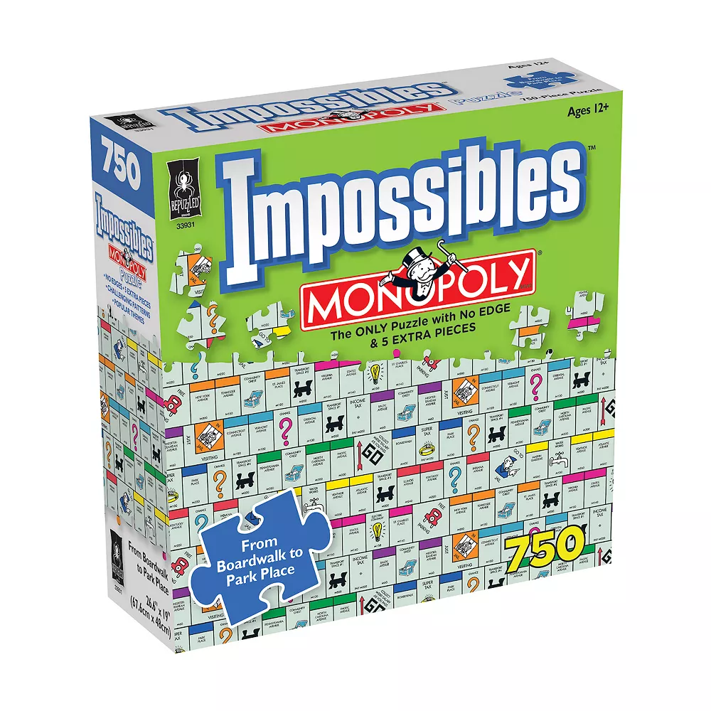 BePuzzled Hasbro Impossibles Monopoly Puzzle