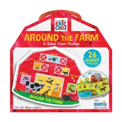 Briarpatch 26-Piece The World Of Eric Carle Around The Farm 2-Sided Floor Puzzle