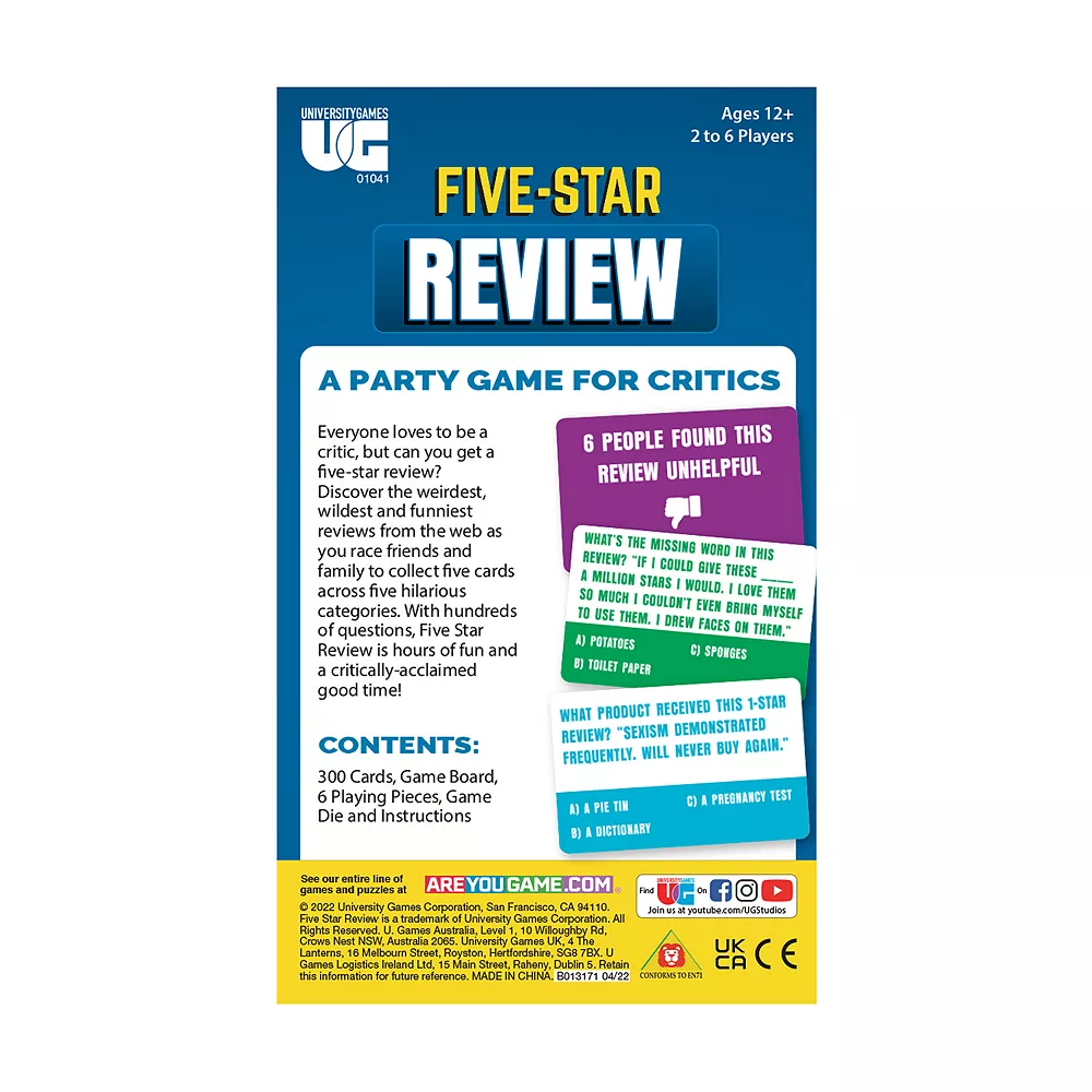 University Games Five-Star Review - A Party Game For Critics - Image 3