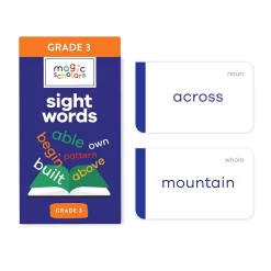 Magic Scholars Sight Words Flash Cards Pack (100+ Preschool, Kindergarten, 1st, 2nd & 3rd Grade Sight Words) Dolch Fry High Frequency Site Cards (Grade 3)