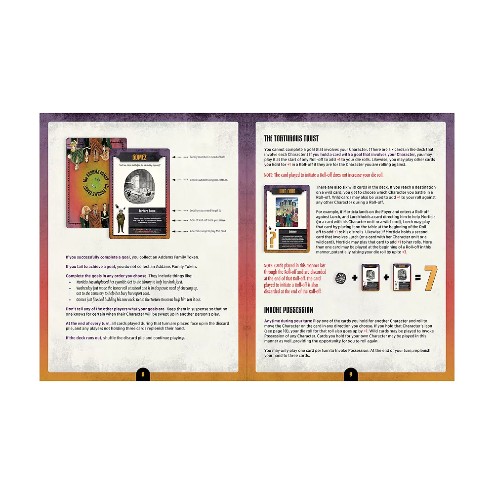 Pomegranate The Addams Family: A Delightfully Frightful Creepy Board Game - Image 5
