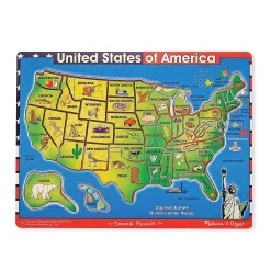 Melissa & Doug USA Map Sounds Wood Puzzle